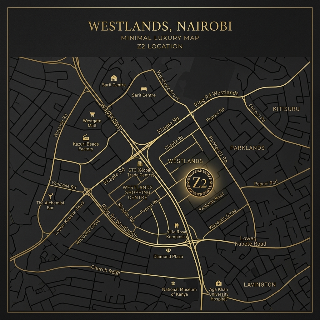 Westlands Nairobi Z2 location map